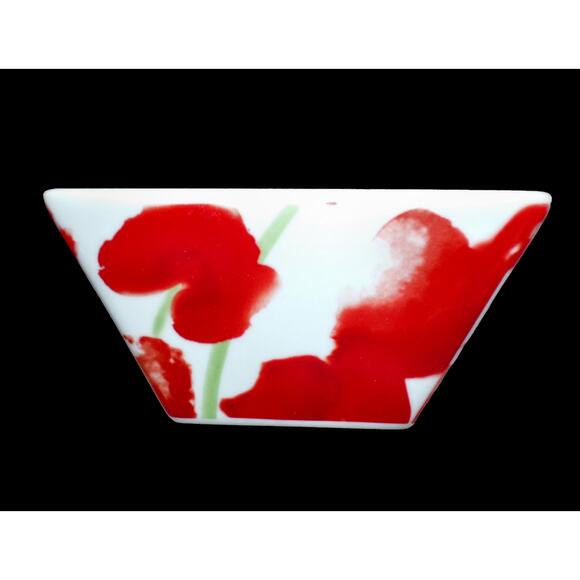 Food Network Other - Food Network Poppy Design Porcelain Square Serving Bowl Heavyweight 6" x 3"